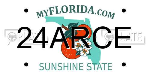 24ARCE Florida License Plate