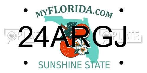 24ARGJ Florida License Plate