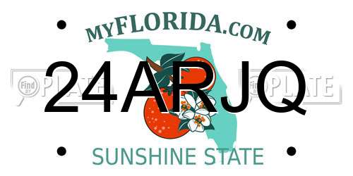 24ARJQ Florida License Plate