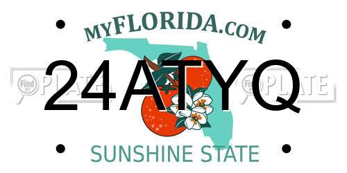 24ATYQ Florida License Plate