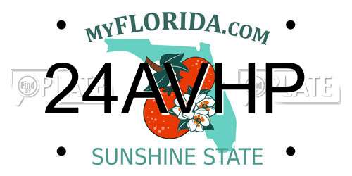 24AVHP Florida License Plate