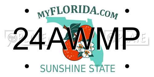 24AWMP Florida License Plate