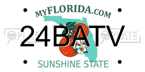 24BATV Florida License Plate