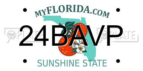 24BAVP Florida License Plate