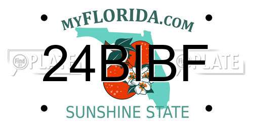 24BIBF Florida License Plate