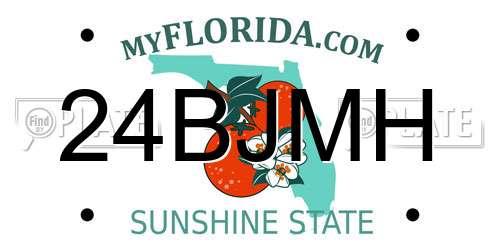 24BJMH Florida License Plate