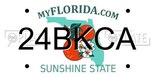 24BKCA Florida License Plate