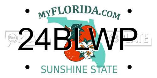 24BLWP Florida License Plate