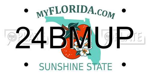 24BMUP Florida License Plate