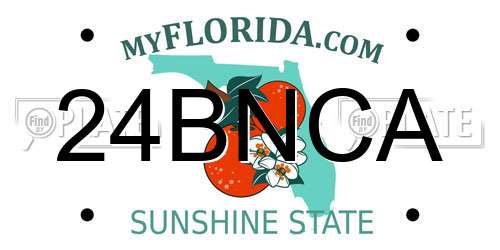 24BNCA Florida License Plate