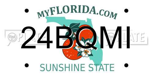 24BQMI Florida License Plate