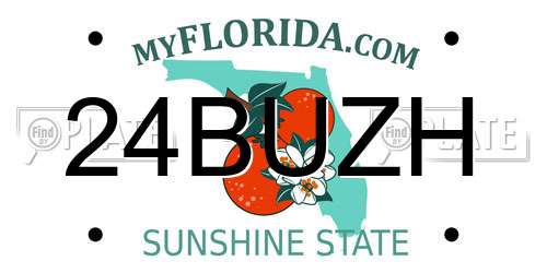 24BUZH Florida License Plate
