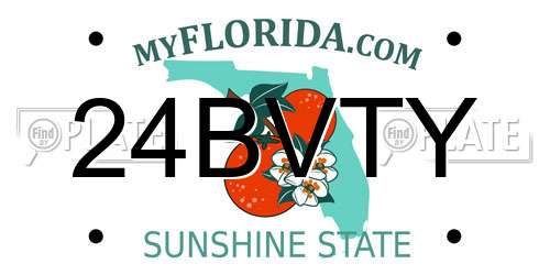 24BVTY Florida License Plate