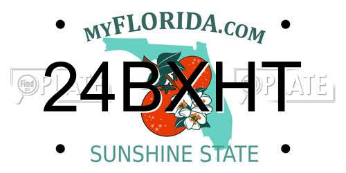 24BXHT Florida License Plate