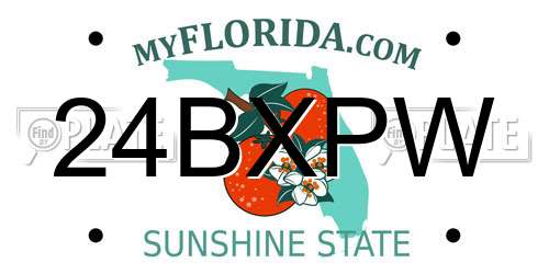 24BXPW Florida License Plate
