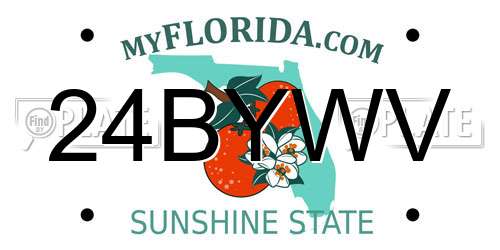 24BYWV Florida License Plate