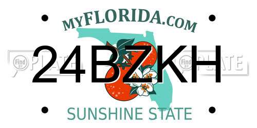 24BZKH Florida License Plate