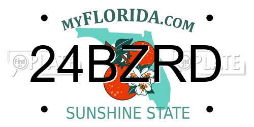 24BZRD Florida License Plate