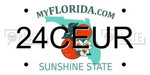 24CEUR Florida License Plate