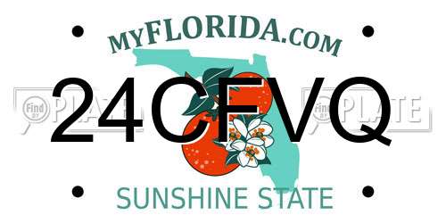 24CFVQ Florida License Plate