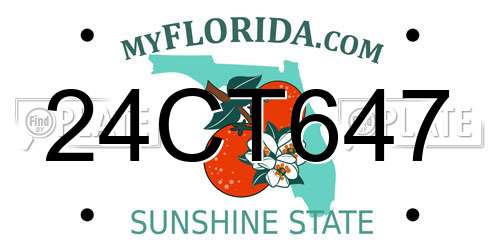 24CT647 Florida License Plate
