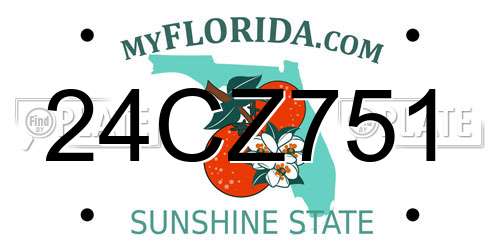 24CZ751 Florida License Plate