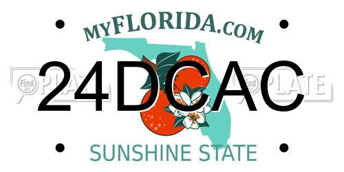 24DCAC Florida License Plate