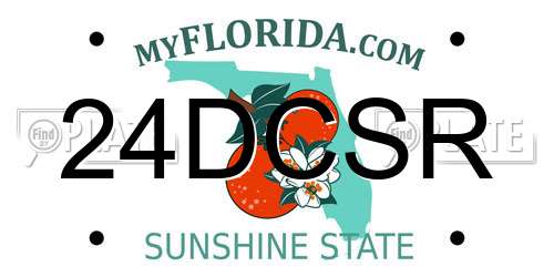 24DCSR Florida License Plate