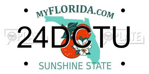 24DCTU Florida License Plate