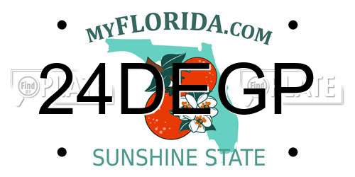 24DEGP Florida License Plate