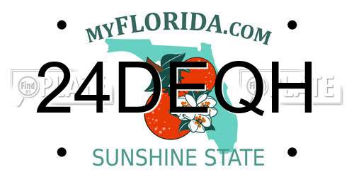 24DEQH Florida License Plate