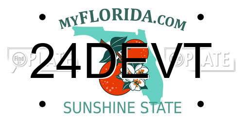 24DEVT Florida License Plate