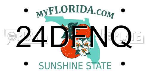 24DFNQ Florida License Plate