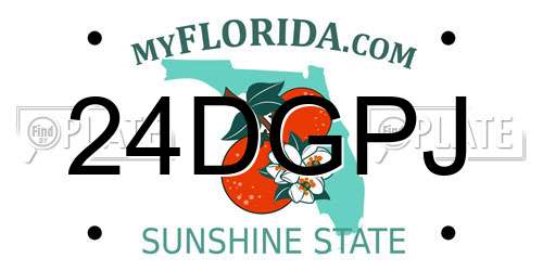 24DGPJ Florida License Plate