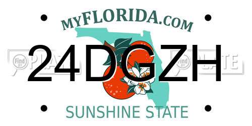 24DGZH Florida License Plate