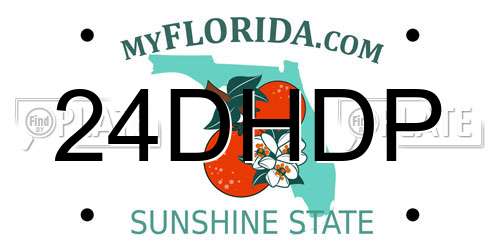 24DHDP Florida License Plate