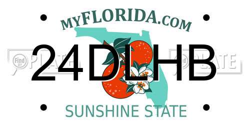 24DLHB Florida License Plate