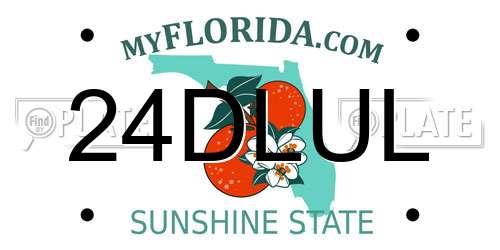 24DLUL Florida License Plate