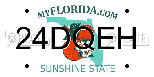 24DQEH Florida License Plate