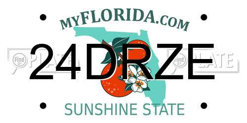 24DRZE Florida License Plate