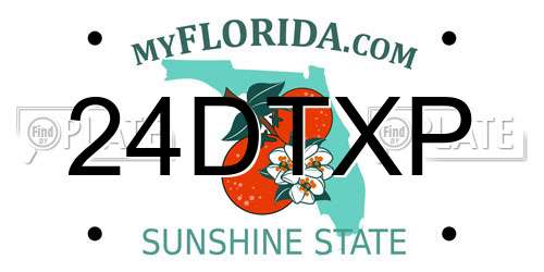 24DTXP Florida License Plate