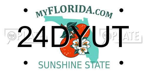 24DYUT Florida License Plate