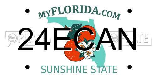 24ECAN Florida License Plate