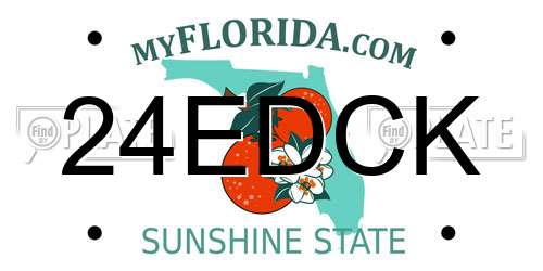 24EDCK Florida License Plate