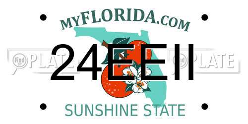 24EEII Florida License Plate