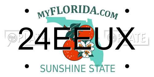 24EEUX Florida License Plate