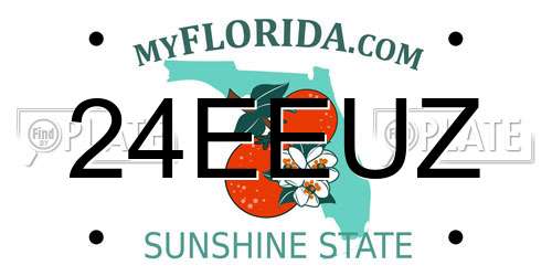 24EEUZ Florida License Plate