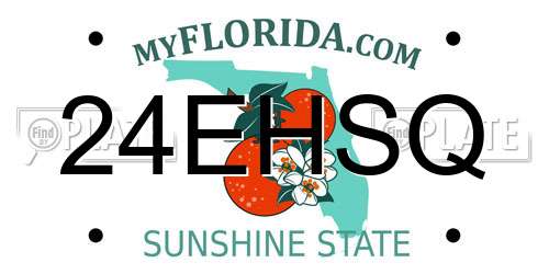 24EHSQ Florida License Plate
