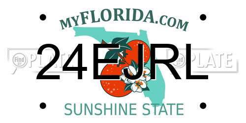 24EJRL Florida License Plate