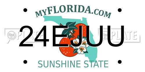 24EJUU Florida License Plate